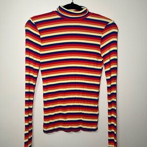 Urban Outfitters Multicolor Striped Turtleneck
